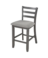 Streamdale Furniture 5-Piece Wooden Counter Height Dining Set With Padded Chairs And Storage Shelving