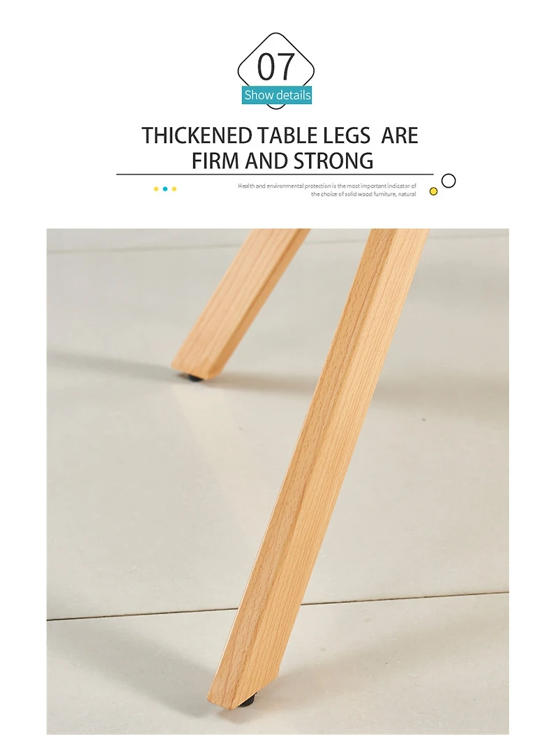 Simplie Fun Minimalist White Dining Table with Metal Shelf