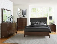 Streamdale 3-Drawer Nightstand in Dark Cherry Finish