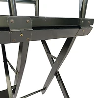 Streamdale Folding Black Director's Chair Set - 2 Pieces