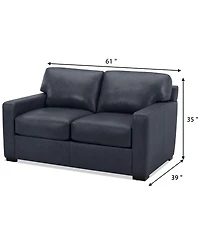 Radley 61" Leather Loveseat, Created for Macy's