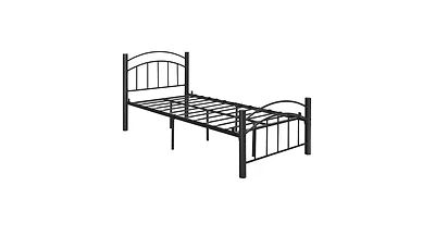 Modern Platform Bed with Headboard and Footboard