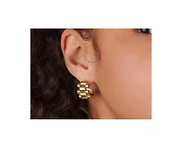 Women's 14K Gold Plated Nora Watchband Hoops