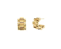 Women's 14K Gold Plated Nora Watchband Hoops