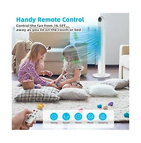 Slickblue 42 Inch 80 Degree Tower Fan with Smart Display Panel and Remote Control