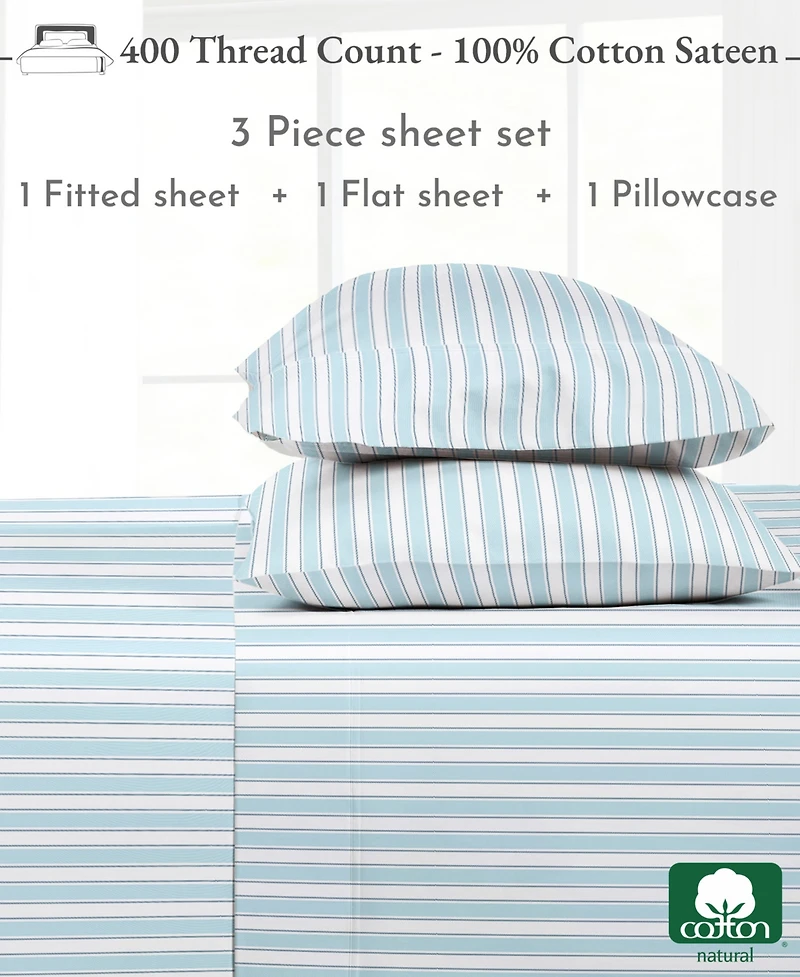 400 Thread Count 100% Cotton Printed Sheet Set