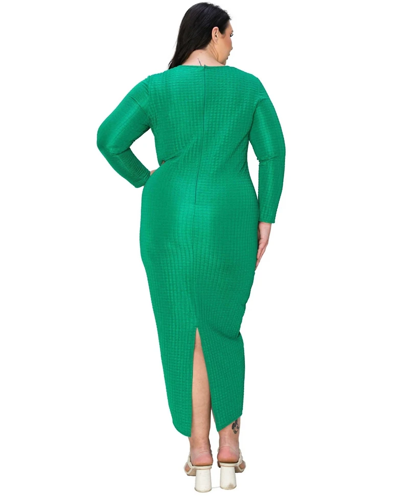 L I V D Plus Kylo Textured Bodycon Dress