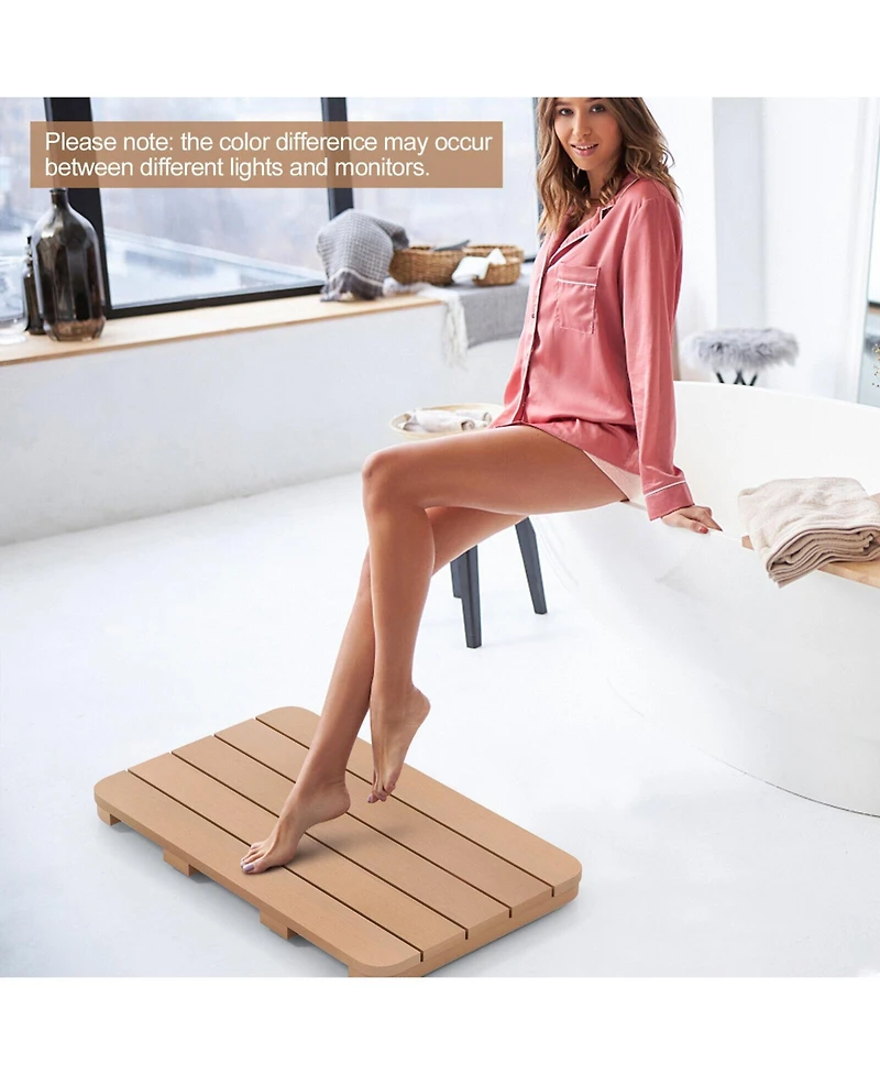 Waterproof Hips Spa Shower Mat for Bathroom with Non Slip Foot Pads