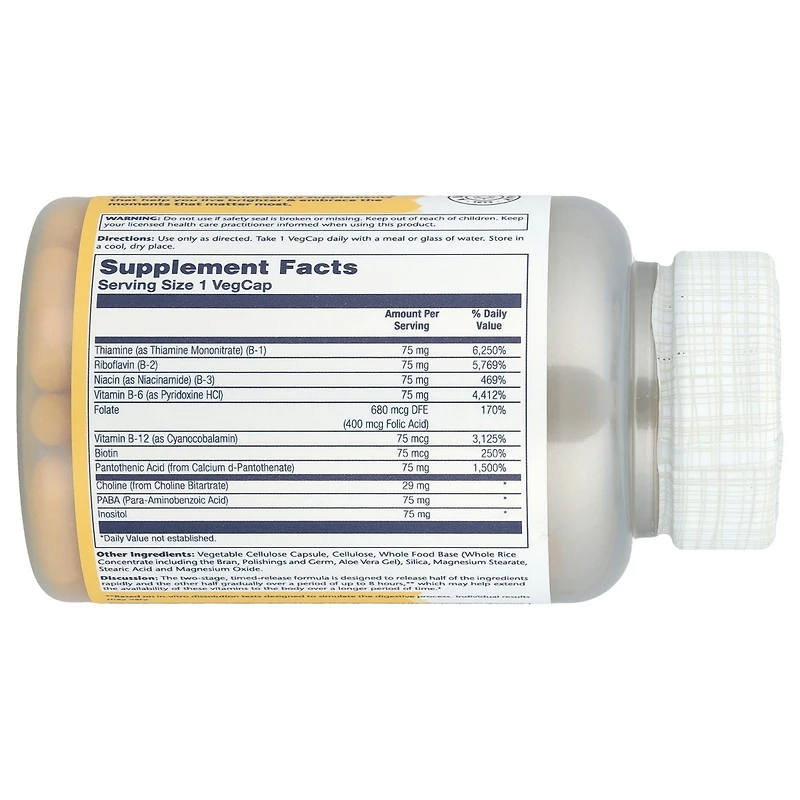 Solaray Vitamin B-Complex 75 Timed Release - 100 VegCaps