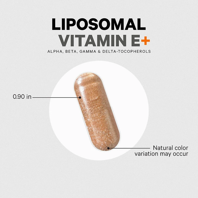 Codeage Liposomal Vitamin E Supplement - All Vitamin E Tocopherols - 3-Month Supply - Alpha Tocopherols, Beta, Gamma, and Delta