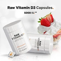 Codeage Raw Vitamin D3+ High Potency 5000 Iu Supplement From Saccharomyces Cerevisiae