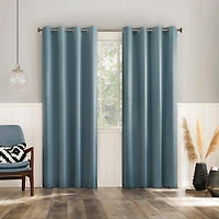Brandon Magnetic Closure Room Darkening Grommet Curtain Panel Pair