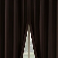 Aria Magnetic Closure Theater Grade 100% Blackout Back Tab Curtain Panel Pair