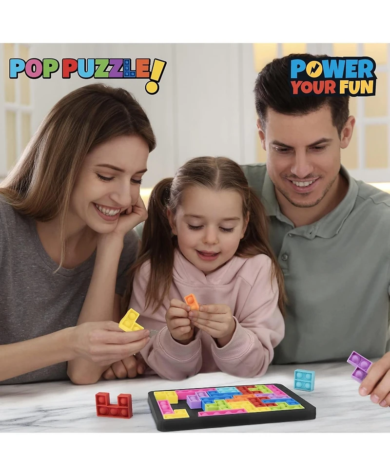 Power Your Fun Pop Puzzle Popper Fidget Game - Black