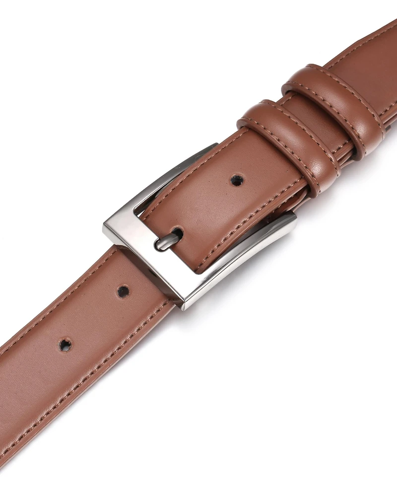 Mio Marino Men's Dual Loop Leather Belt, 2 pack