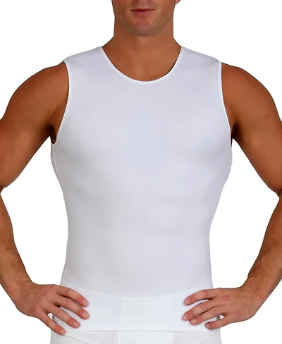 Instaslim Men's Power Mesh Compression Sleeveless Crewneck Shirt