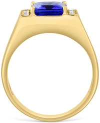 Effy Men's Tanzanite (3-1/3 ct. t.w.) & Diamond (1/6 ct. t.w.) Ring in 14k Gold