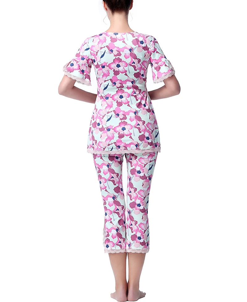 kimi + kai Maternity Koi Nursing Pajama Set