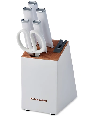 KitchenAid Classic 7-Pc. Japanese Steel Knife & Sharpener Block Set