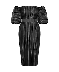 City Chic Plus Krista Pleat Dress