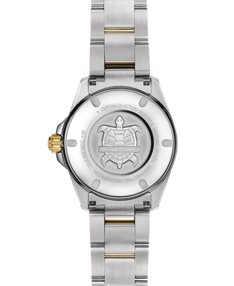Certina Women's Swiss Automatic Ds Action Lady Diamond Accent Two-Tone Stainless Steel Bracelet Watch 35mm