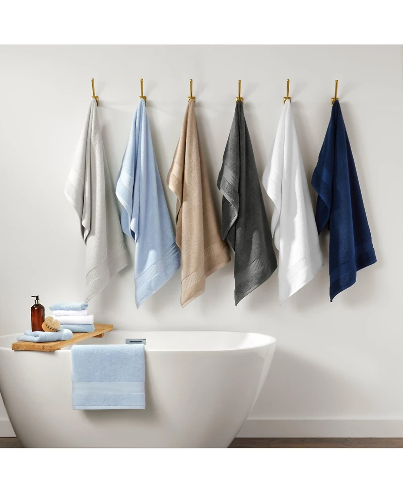 Host and Home 6-Piece Bathroom Towel Set (2 Bath Towels, 2 Hand Washcloths), Double Stitched Edges, 600 Gsm, Soft Ringspun Cotton, Stylish S