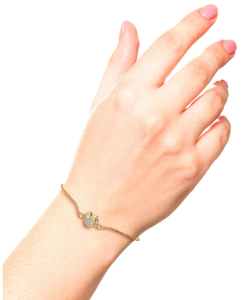 Disney Minnie Mouse Glitter Crystal Lariat Bracelet