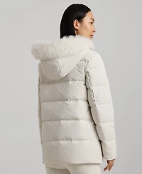 Lauren Ralph Women's Faux-Fur Hooded Puffer Coat
