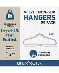 Lifemaster Velvet Non-Slip Hangers