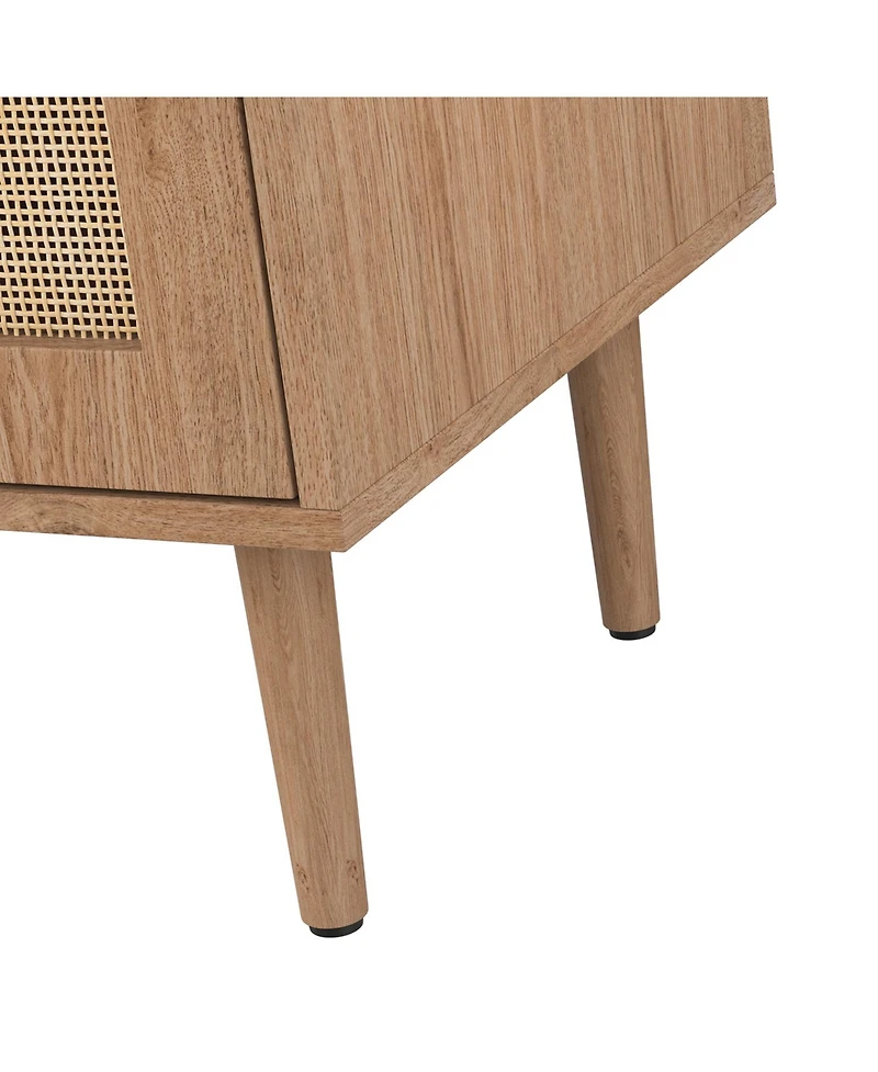 Broyles Contemporary Accent Cabinet with Wood Legs