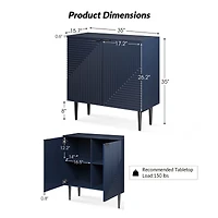 Halprin Modern Elegance Accent Cabinet with Wooden Legs