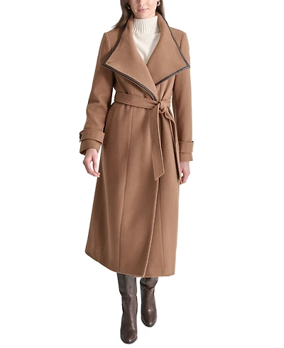 Dkny Women's Belted Wing-Collar Maxi Coat
