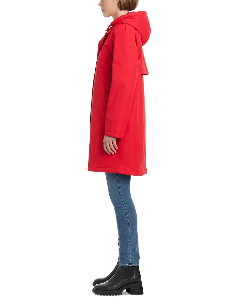 Kate Spade New York Women's Hooded A-Line Raincoat