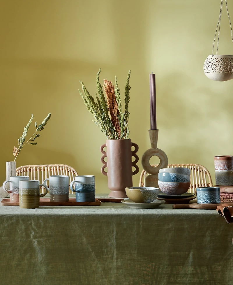Kiln by Denby Collection Accents Set of 2 Ridged Mugs