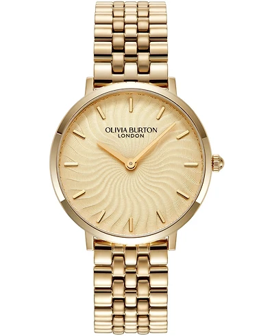 Olivia Burton Women's Radiant Sun Gold-Tone Stainless Steel Watch 35mm