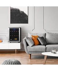 Newair Freestanding 23 Bottle Compressor Wine Fridge in Stainless Steel, Adjustable Racks and Exterior Digital Thermostat