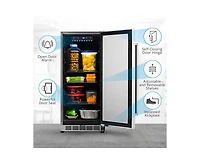 Newair 15" 3.2 Cu. Ft. Commercial Stainless Steel Built-in Beverage Refrigerator, Weatherproof and Outdoor Rated