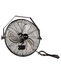 Newair 18" High Velocity Wall Mount Fan, Heavy Duty Outdoor Fan, Adjustable Tilt and 3 Speeds up to 4012 Cfm, Pull Chain Switch | Wall Fan or Garage F
