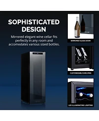 Newair Shadow Series Wine Cooler Refrigerator Bottle