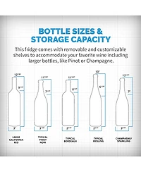 Newair Shadow-t Series Wine Cooler Refrigerator, 6 Bottle Countertop Mirrored Compact Wine Cellar with Triple-Layer Tempered Glass Door, Vibration-Fre