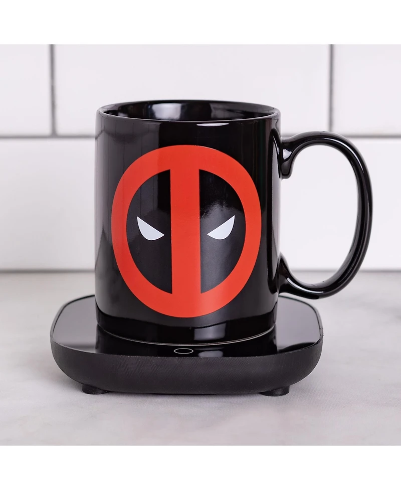 Uncanny Brands Marvel Deadpool Mug Warmer with Mug – Keeps Your Favorite Beverage Warm - Auto Shut On/Off