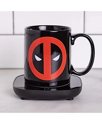 Uncanny Brands Marvel Deadpool Mug Warmer with Mug – Keeps Your Favorite Beverage Warm - Auto Shut On/Off