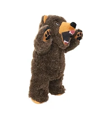 Mighty Angry Animals Bear, Durable Plush Squeaky Dog Toy
