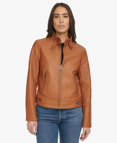 Levi's Women's Faux Leather Latch Collar Racer Jacket