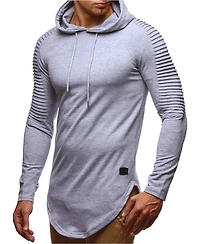 Leif Nelson Men's LN6369 Light Hooded Sweatshirt Xl, Grey