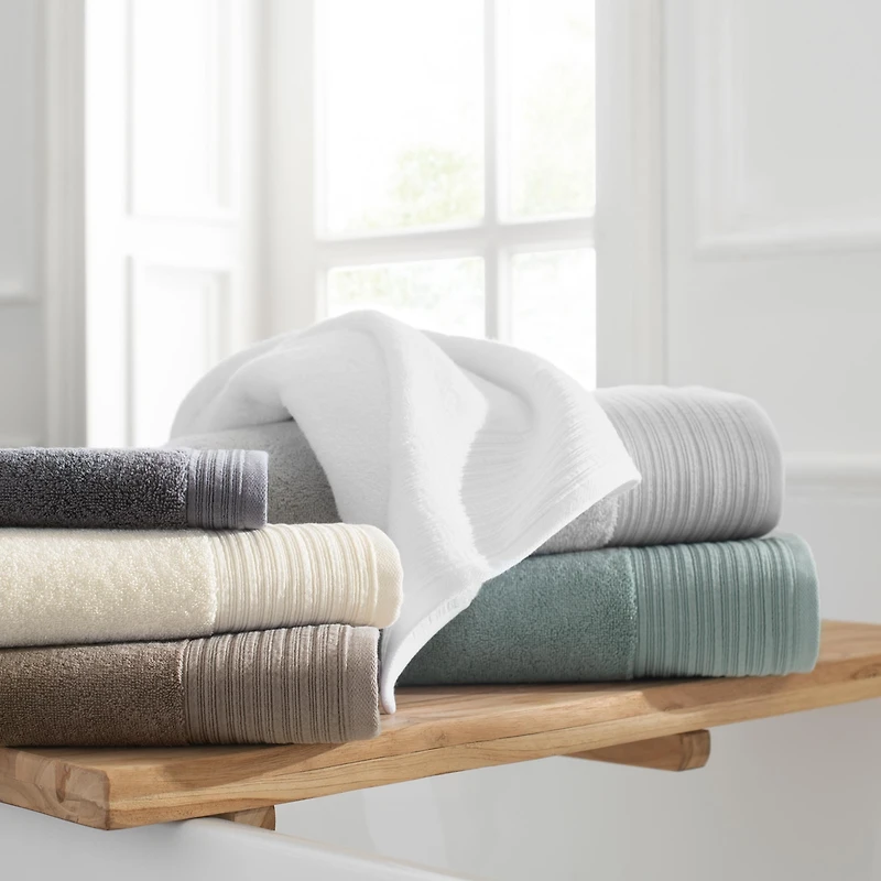 Aston and Arden Anatolia Turkish Bath Towels (2 Pack), 30x60, 600 Gsm, Woven Linen-Inspired Dobby, Ring Spun Combed Cotton, Low Twist