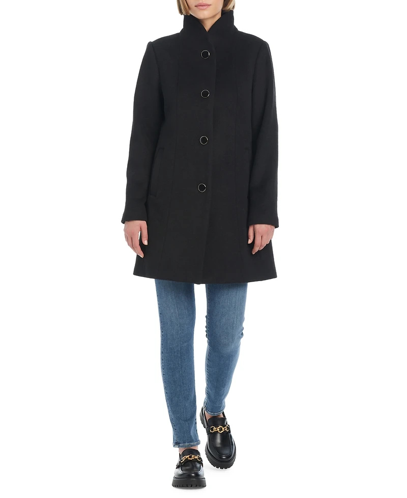 Kate Spade New York Women's Single-Breasted Stand-Collar Coat