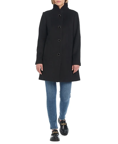 Kate Spade New York Women's Single-Breasted Stand-Collar Coat