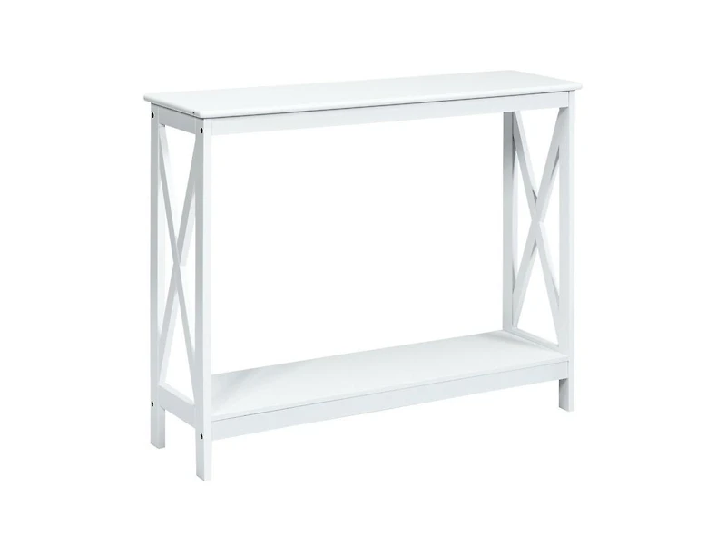 Slickblue 2-Tier Console X-Design Sofa Side Accent Table