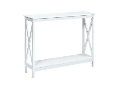 Slickblue 2-Tier Console X-Design Sofa Side Accent Table